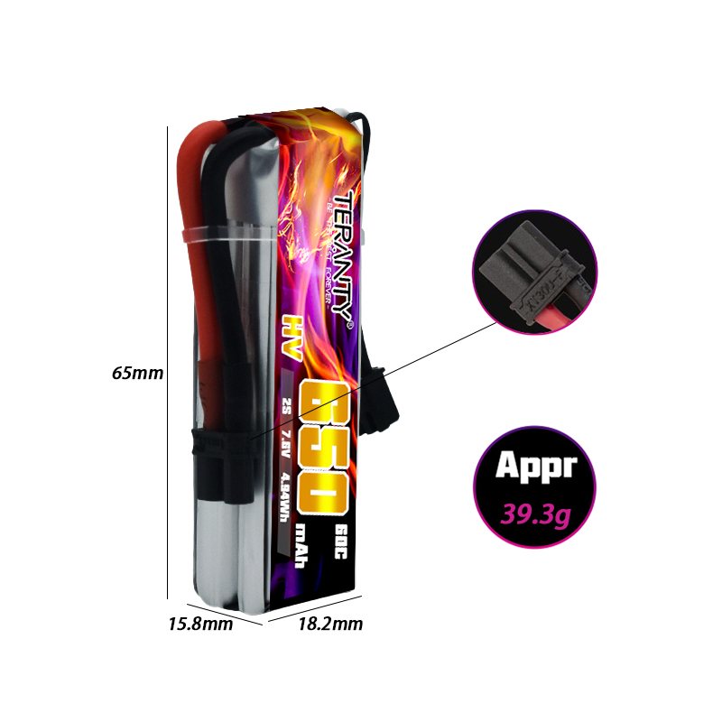 2/4/6/10PCS TERANTY 650mAh 2S  - Drone Kit Racing ulasan dan harga